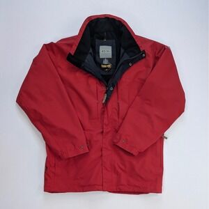 Aigle Gore-Tex Waterproof Jacket Men's XL Red Hooded Shell